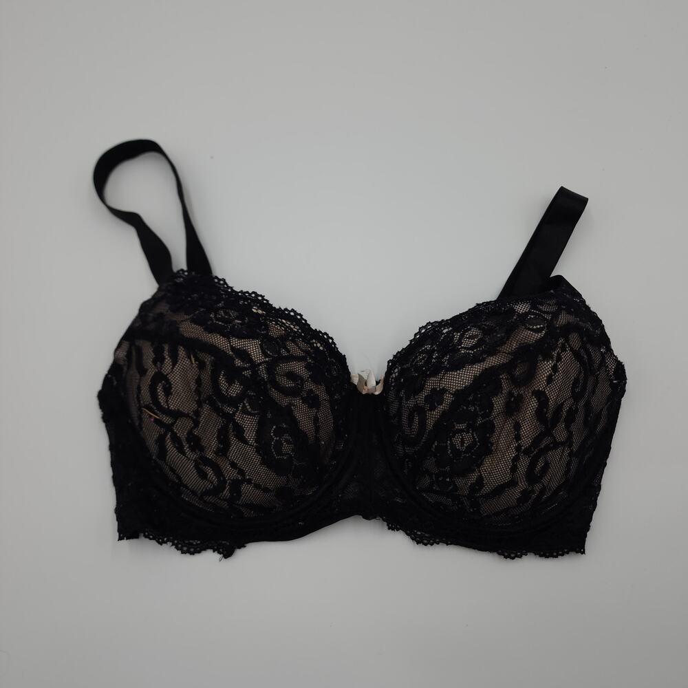 Sofra Full Coverage Lace Bra in Black Size 38DD